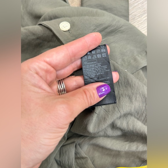 AllSaints Commune Olive Shirt Size L - Picture 10 of 10